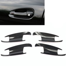 Door Handle Bowl Cover Gloss Carbon Fiber Print Trim Fit 13-19 X166 GL GLS
