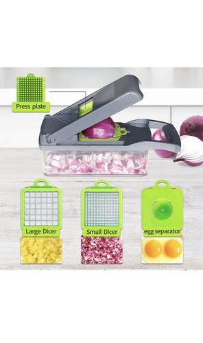TRITATUTTO TRITA VERDURE CIPOLLA FRUTTA MANUALE CON LAME IN ACCIAIO TRITAVERDURE - Foto 2 di 6