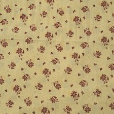 Dazzling Washable Silk Fabric 45 x 150" / 4 Yards Yellow Brown Floral READ