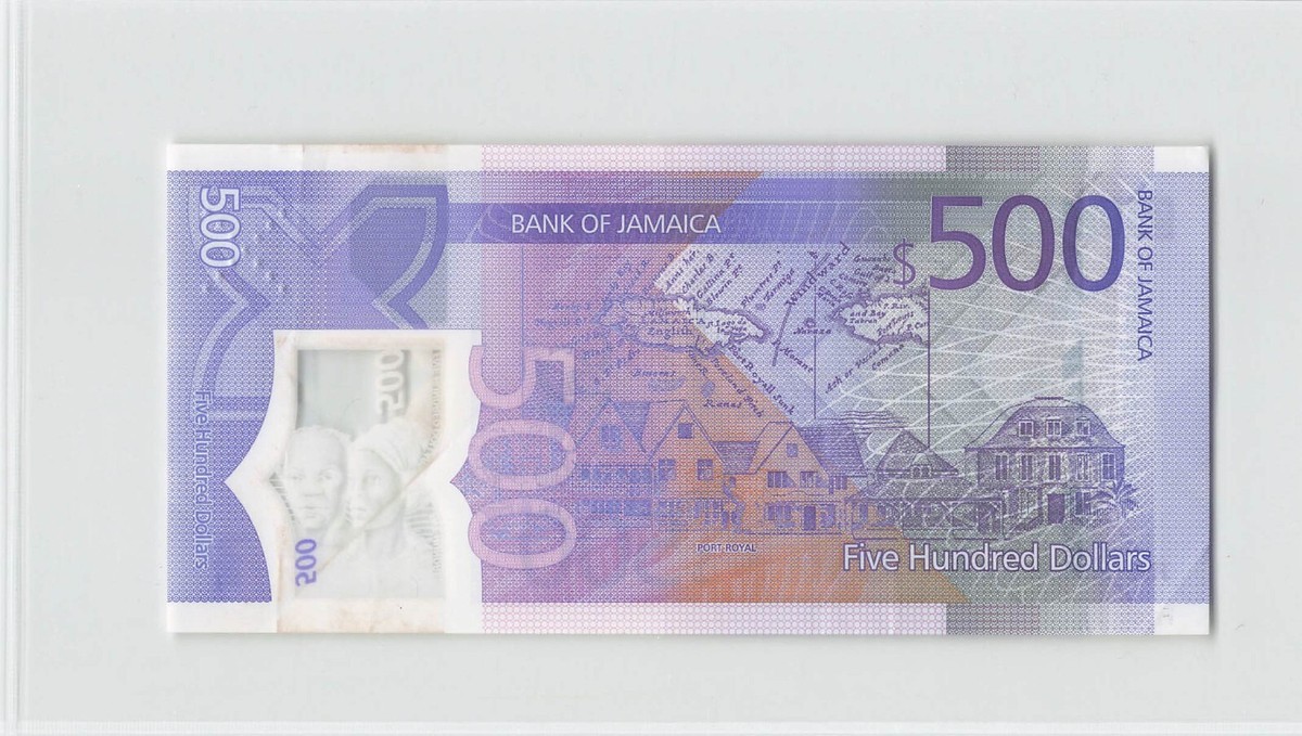 JAMAICA $500 Dollars 2022, P-98a, Desirable First Prefix AA
