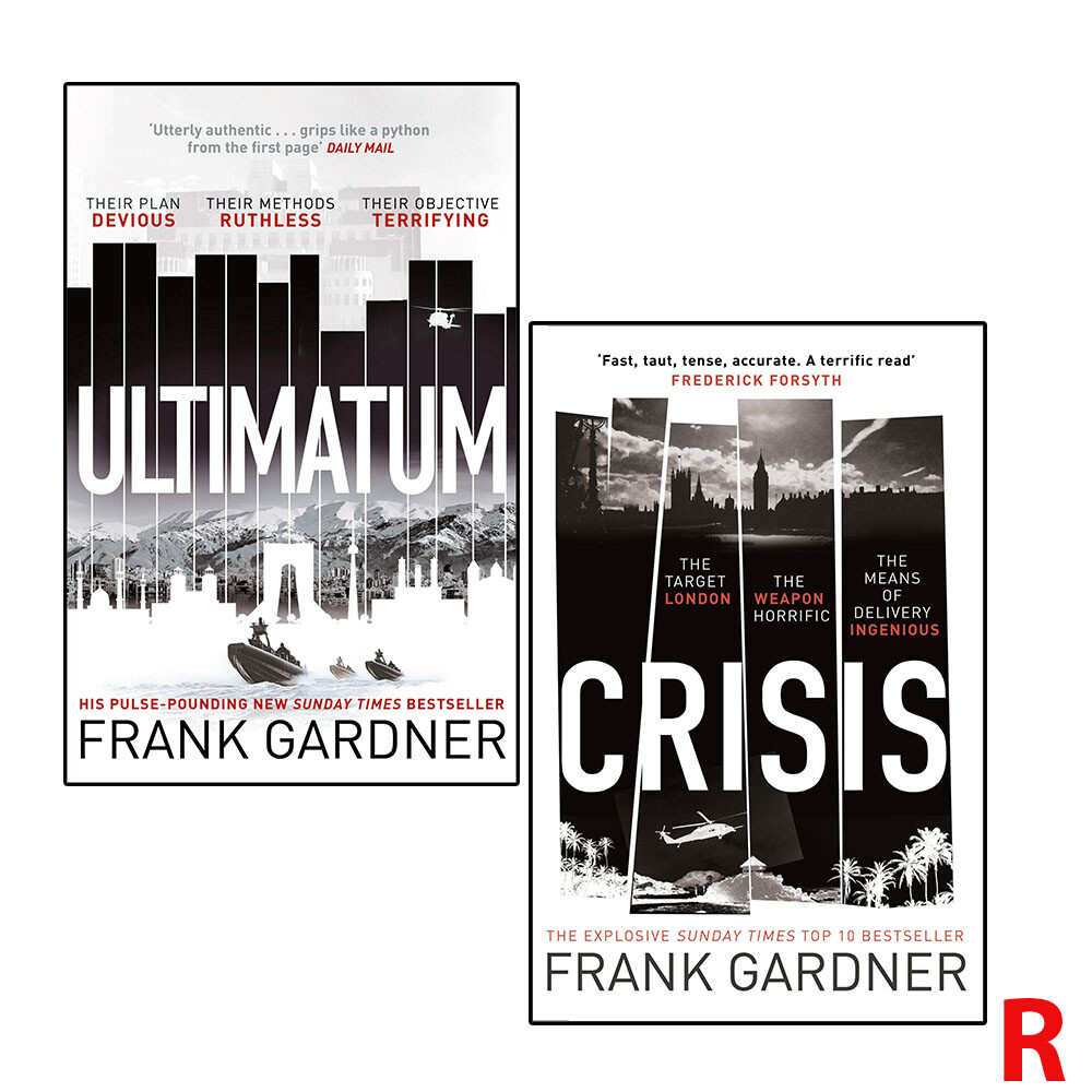 Frank Gardner Collection 2 Books Set Crisis, Ultimatum Explosive Thriller Paperb