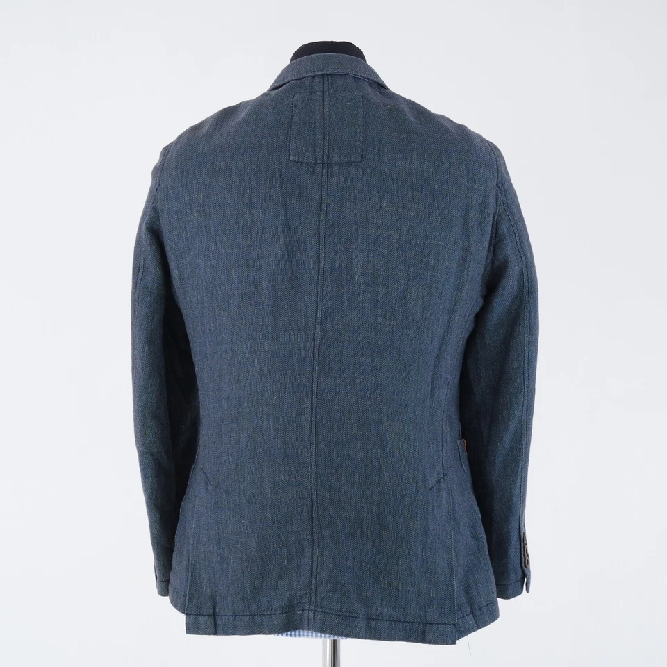 Abrigo deportivo de verano para hombre CAMEL ACTIVE 40R talla EE. UU. chaqueta blazer de algodón azul a cuadros Foto 3 de 4