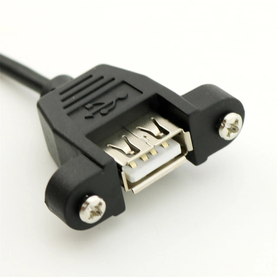USB 2.0 A Female With Screw Panel Mount to Type C Male Right Angled Cable 1.5FT - Image 4 of 4