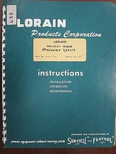 Lorain Model 6B8 Power Unit Instructions Installation Operation Maintenance