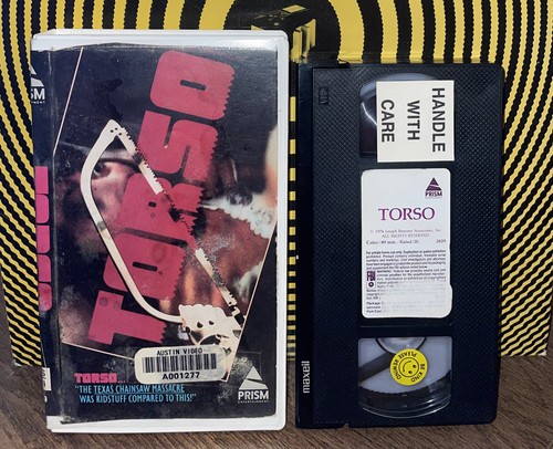 Torso seltener Horrorfilm VHS Prisma Sergio Martino 1974 Leihexemplar