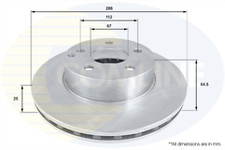 Coated Brake Disc Front Axle To Fit Mercedes-Benz C-Class 07->
