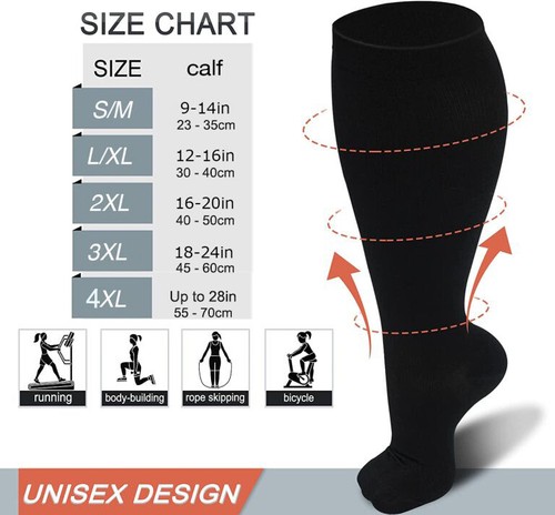 3 Pairs Medical&Althetic Compression Socks for Men, 15-20 mmHg Nursing Performan - Picture 2 of 11