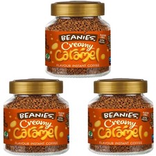 Beanies Coffee Creamy Caramel Flavour Instant Coffee - 50g (Pack of 3)