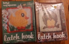 Betty's Rug Squares Beginners Latch Hook Owl  Duck Wall Hanging Box Damaged