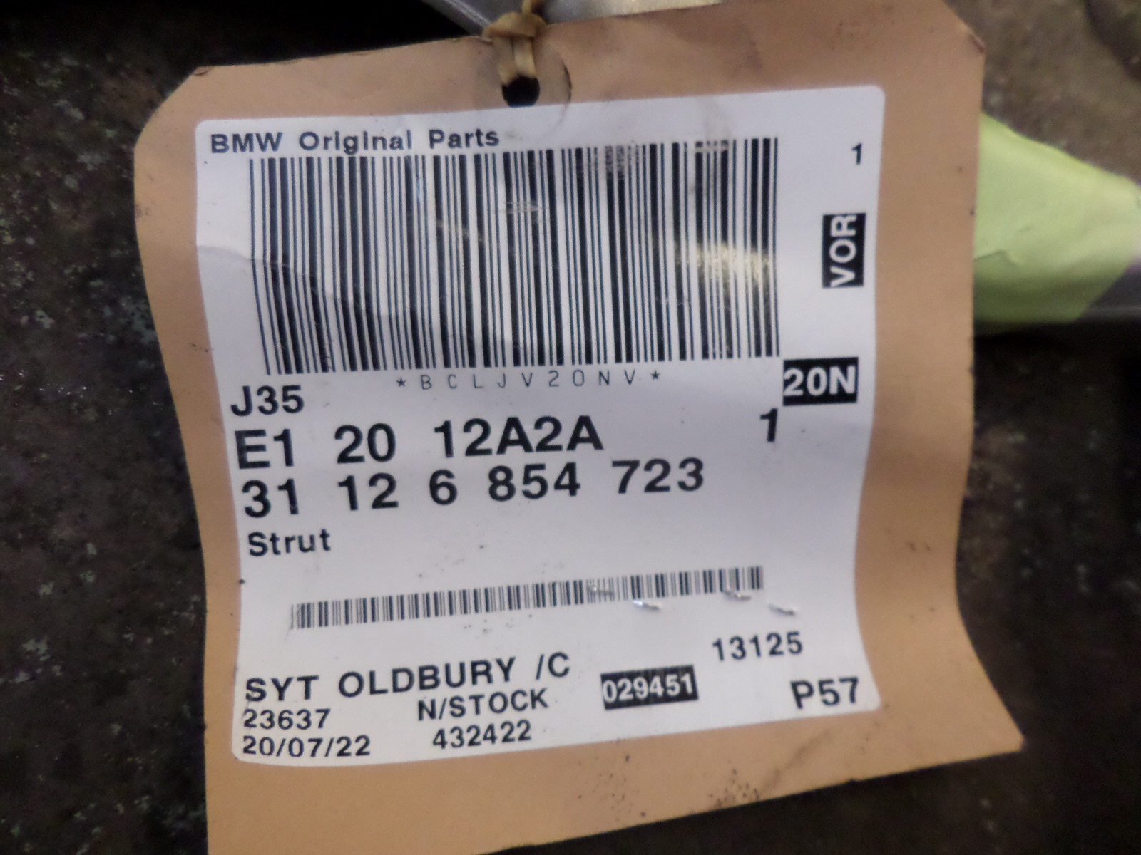 BMW F30 3 Series Lower Control Arm Strut Left xDrive 31126854723 