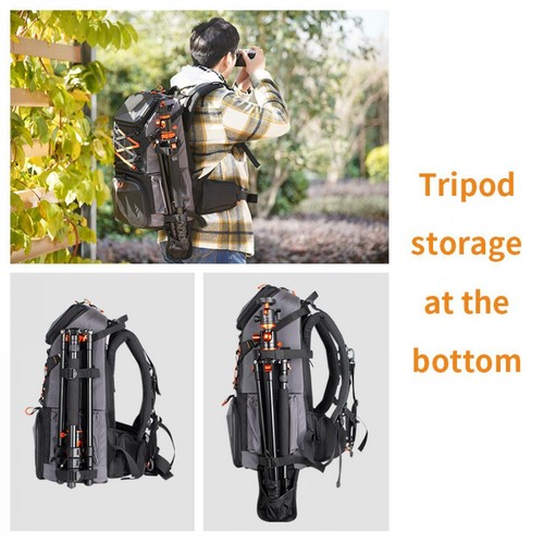 K&F concept camera backpack large waterproof for hiking DSLR with rain cover - Picture 9 of 11