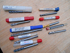 1/4" CARBIDE END MILL 10 PCS LOT , ATRAX ,HTC ,TITAN ,GARR , OTHERES