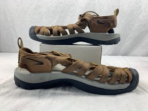 KEEN Women's Whisper Sandal Shoe 1003713 Coffee Liqueur Yellow SIZE 8.5 440050615753 | eBay