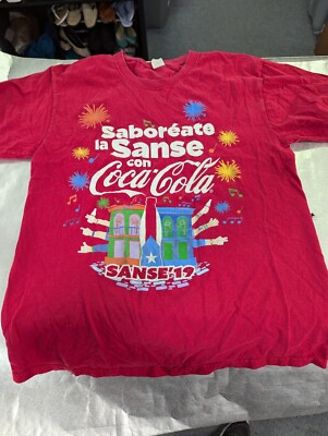 Saboreate la Sanse con COCA-COLA 2019 adult unisex M red t-shirt top
