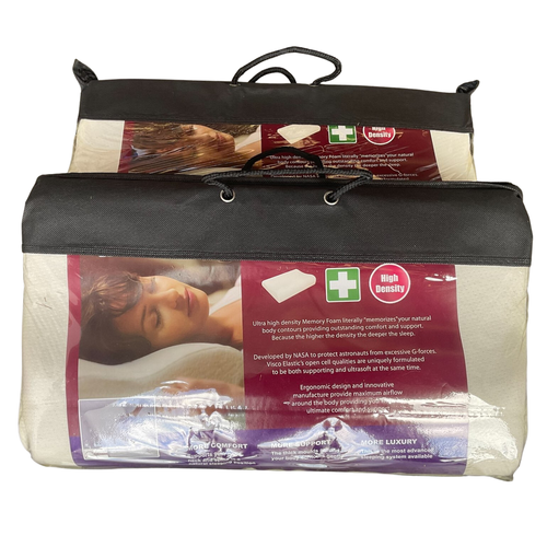 Luxurious Memory Foam Pillow for Ultimate Comfort Neck 50cm*30cm*10/7cm White - Picture 3 of 13