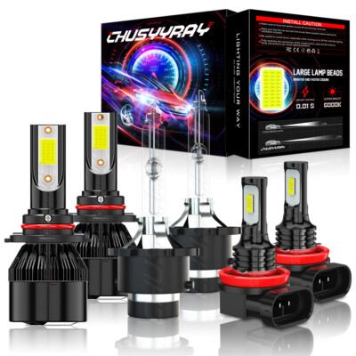 For Acura RDX 2007-2017 Combo HID/LED Headlight Hi / Lo Beam&Fog Light Bulbs KIT