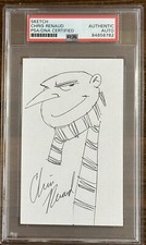 Felonious Gru Despicable Me Original Drawing Sletch Signed Chris Renaud PSA DNA