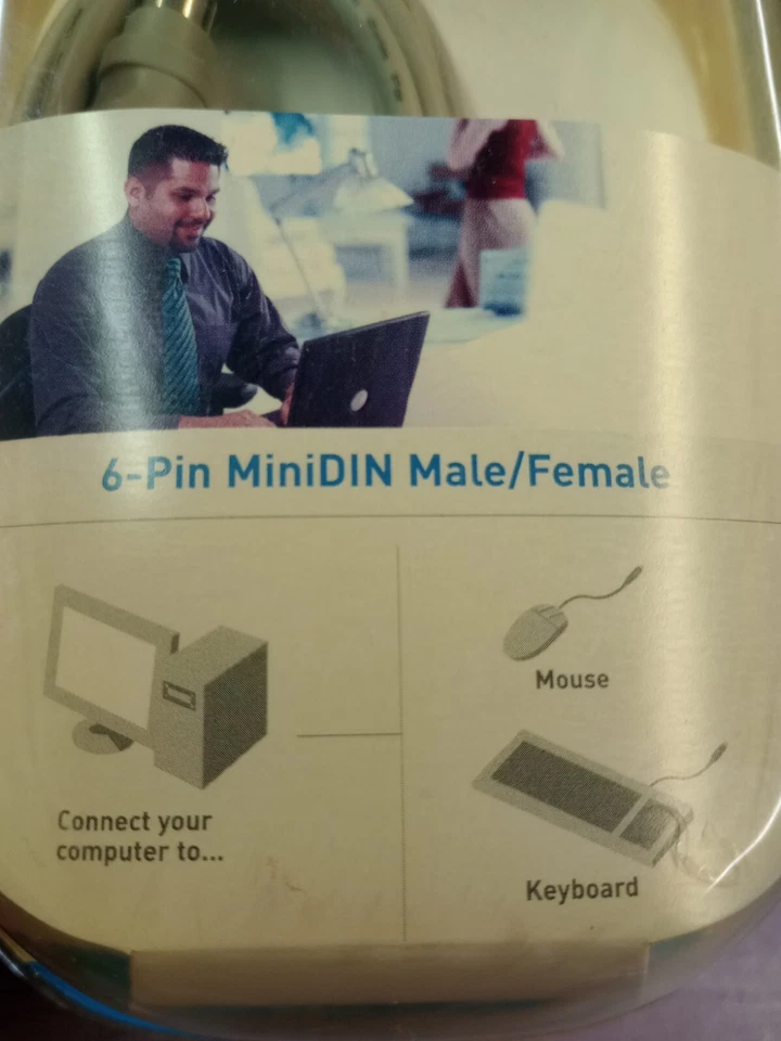 BELKIN PS/2 MOUSE AND KEYBOARD EXTENSION CABLE  6ft. 1.8m P97886(electc) - Image 4 of 4