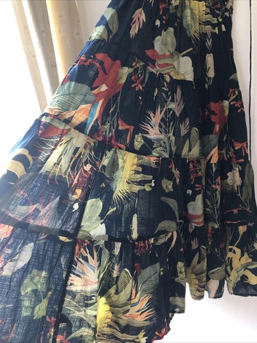Anthropologie Smocked Drop-Waist Tiered Maxi Dress BOTANICAL SIZE S BNWT - Picture 7 of 23