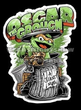 Oscar the grouch sticker 4 Inch weatherproof bumper vinyl decal