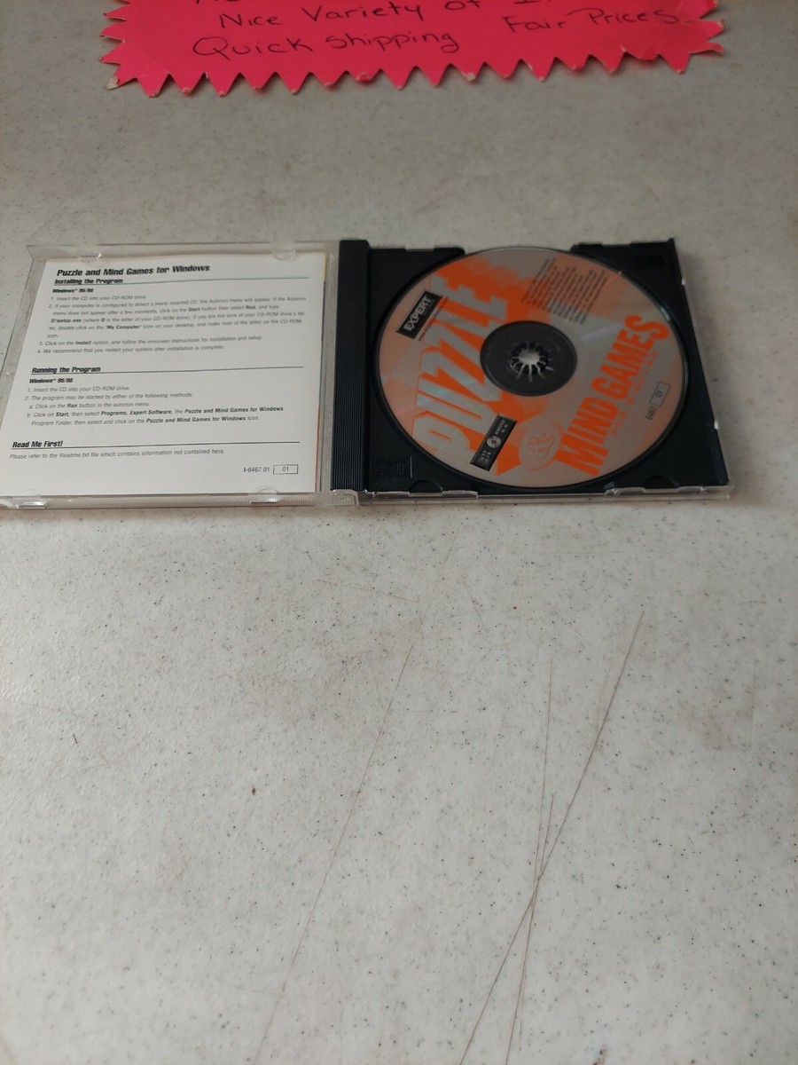 Puzzle & Mind Games For Windows PC-CD-ROM-1999 Xtreme Games Expert