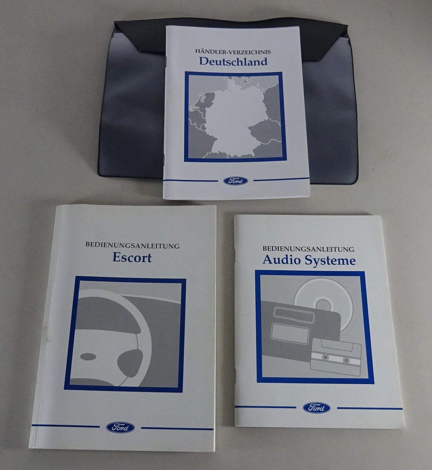 Document Wallet + Operating Instructions Ford Escort As Of 03/1998