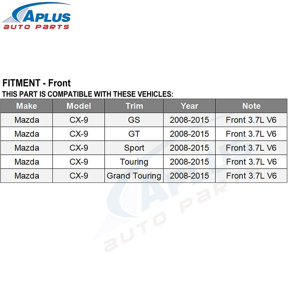 Eixo CV dianteiro esquerdo e direito conjunto adequado para Mazda CX-9 3.7L 6 cilindros 2008-2015 - Imagem 2 de 4