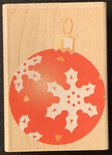 Inkadinkado Snowflake Ornament Christmas Rubber Stamp