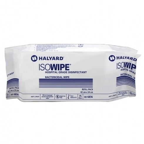 New Halyard Medical 6836 Isowipe Refill Pack - White Pack (75 Wipes) - Picture 1 of 2