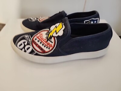 Steve Madden Mens Wasdin Blue Embroidered Patch Canvas Casual Shoes Size 11 M Steve Madden Men main image 2