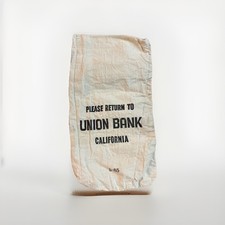 Please Return To Union Bank California. Bank Bag Vintage