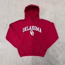 Vintage 90s Oklahoma Sooners Hoodie Red Medium New World Graphics