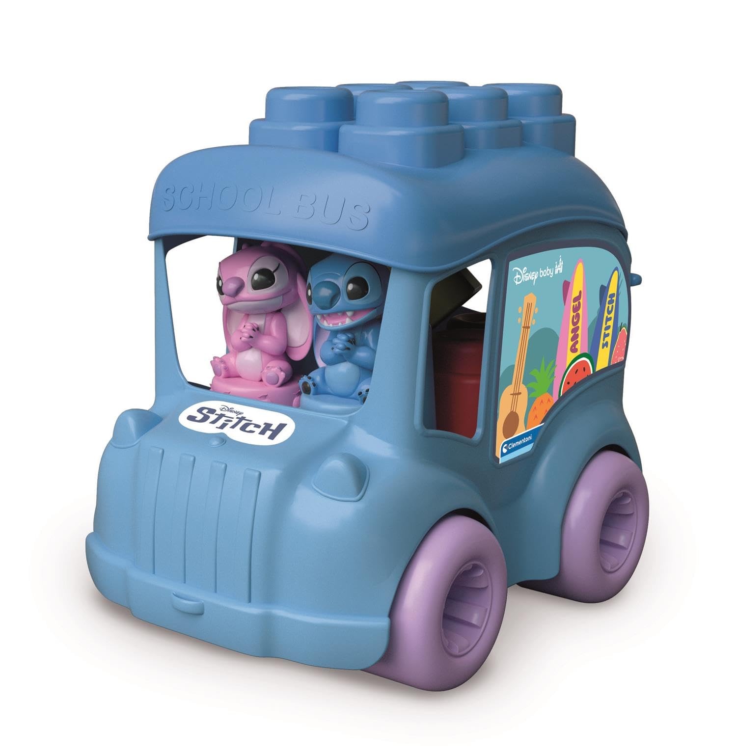 Clementoni Disney Baby - Baby Blokken met Stitch Busje - Bouwblokken voor Kinder 11090₽