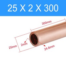 Copper Pipe Tubing 1.5mm 1.8mm 2mm 2.5mm 3mm 3.5mm 4mm 5mm - 30mm Length 300mm 