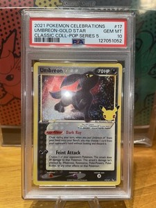 2021 Pokémon Umbreon-Gold Star PSA 10 2021 Pokemon Celebrations Classic Collection 17 Umbreon-gold Star