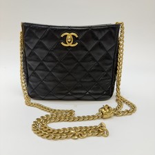 Chanel 23B Hobo Bag With Gold Column Adjustable Buckle Lambskin Shoulder
