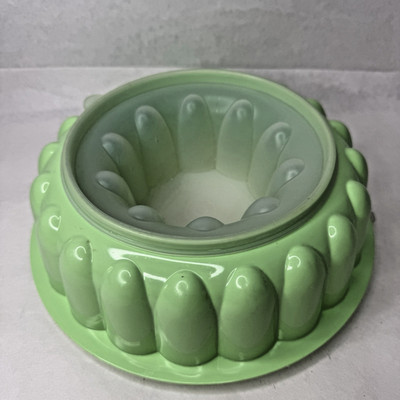Vintage Tupperware Mint Green Jel-N-Serve Jello Mold 3 Pc Set 1201 1202 1203