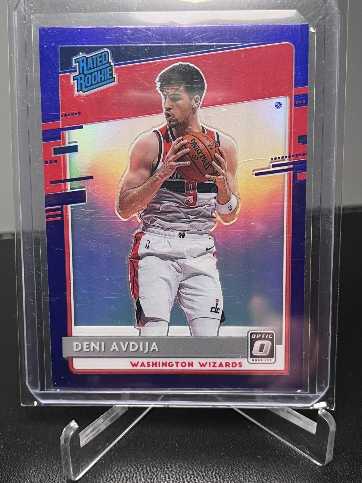 2020-21 Panini Donruss Optic Rated Rookie Purple Prizm Deni Avdija #159