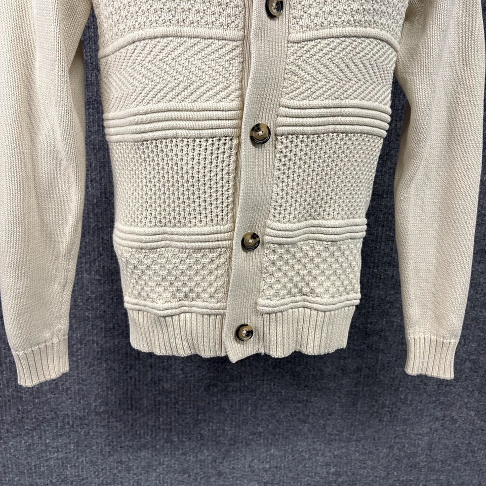 H & M HM Cabina Suéter Cárdigan Invierno Esquí Acogedor Para hombres XS Botón Mantón Cuello Foto 3 de 4