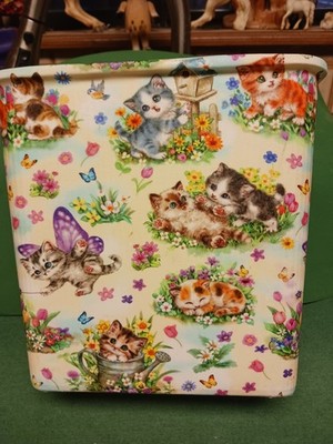 Decorative Kitten Print Waste paper  Can