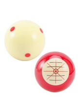 2Pcs Professional Billiard Training Cue, Pool Cue Ball, 2.25in Red White 