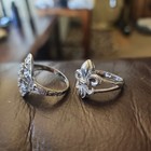 RS Covenant Rings Lot of 2  fluer de lis sz 9 and webbed sparkle sz 10 — photo 2