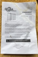 Deuba Paravent Room Divider Privacy Screen 4 Panel Black Folding Furniture DIY