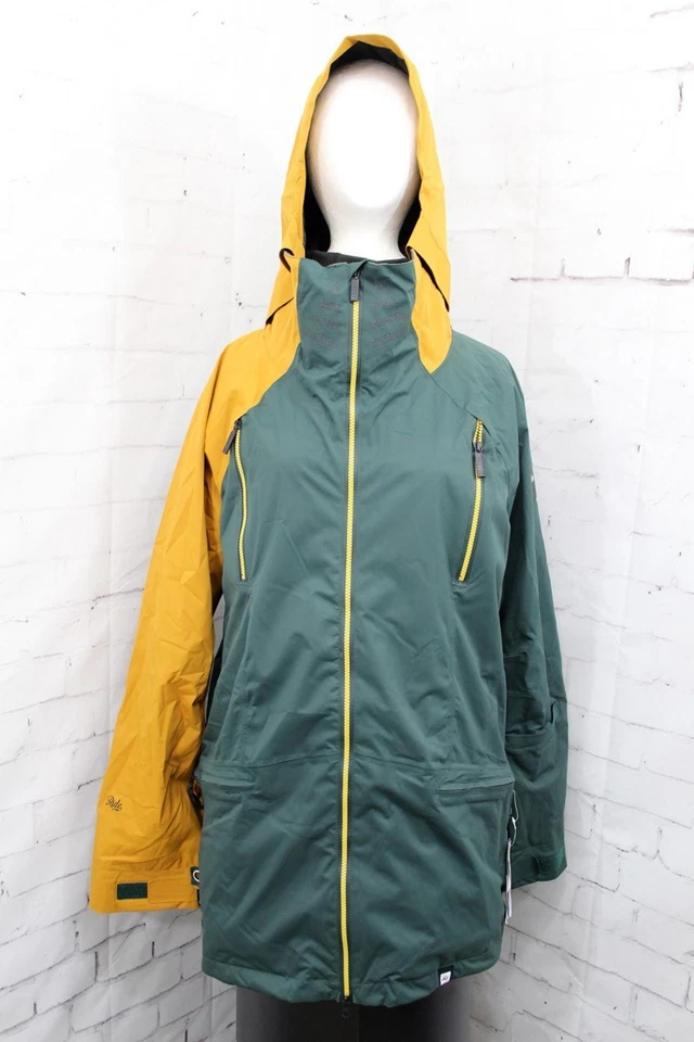 Chaqueta Ride Admiral Snowboard Shell, Para Hombre Grande, Pino Oscuro/Sarga Dorada Nueva Foto 2 de 4