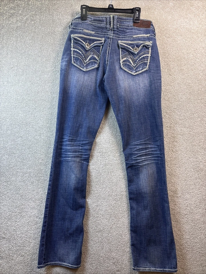 Pantalones de mezclilla hidráulicos vintage para mujer 8 azules Gramercy Bootcut Western Cowgirl Y2K Foto 3 de 4