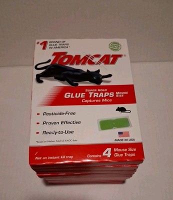 Lot Of 9 Tomcat Super Hold Glue Traps Mouse Size for Mice