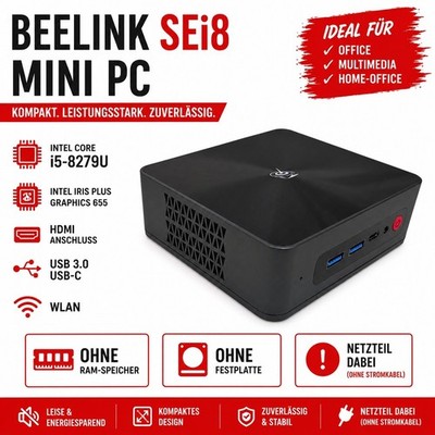   Beelink SEi8 Mini PC Intel Core i5-8279U HDMI USB-C WLAN   #A29