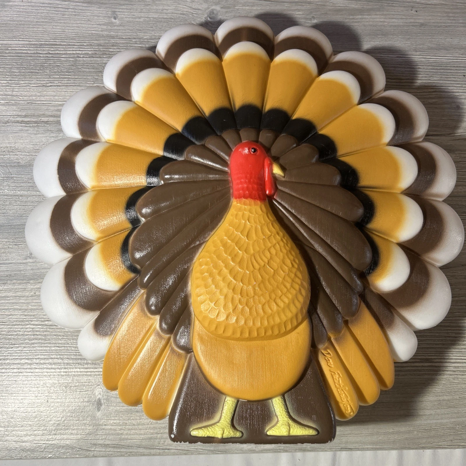 1995 Don Featherstone Blowmold Union Products Thanksgiving Turkey Facing