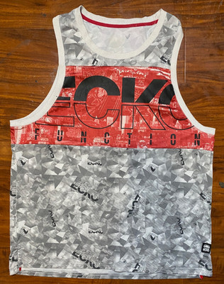 Ecko Unltd. Function Red White RHINO Basketball Tank Top Shirt Mens SZ XL