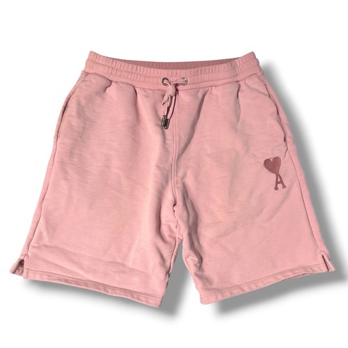 AMI, AMI Paris Alexandre Mattiussi Ami de Coeur Track Logo Shorts Pink Men L